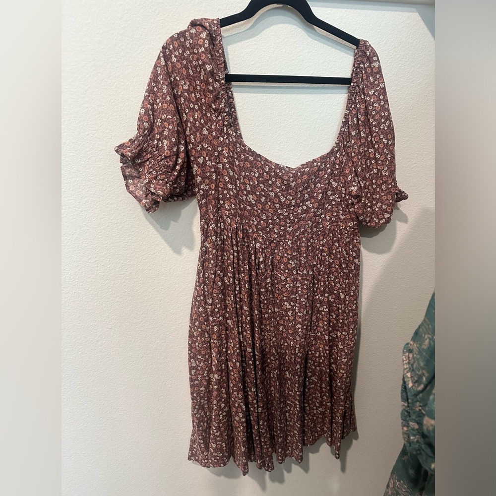 Rylee + Cru Mauve Floral Mini Dress